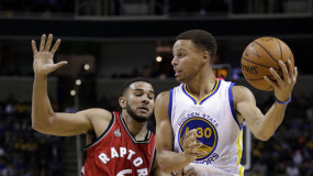 Watch: Steph Curry High Fives Iguodala Before His Shot Goes In